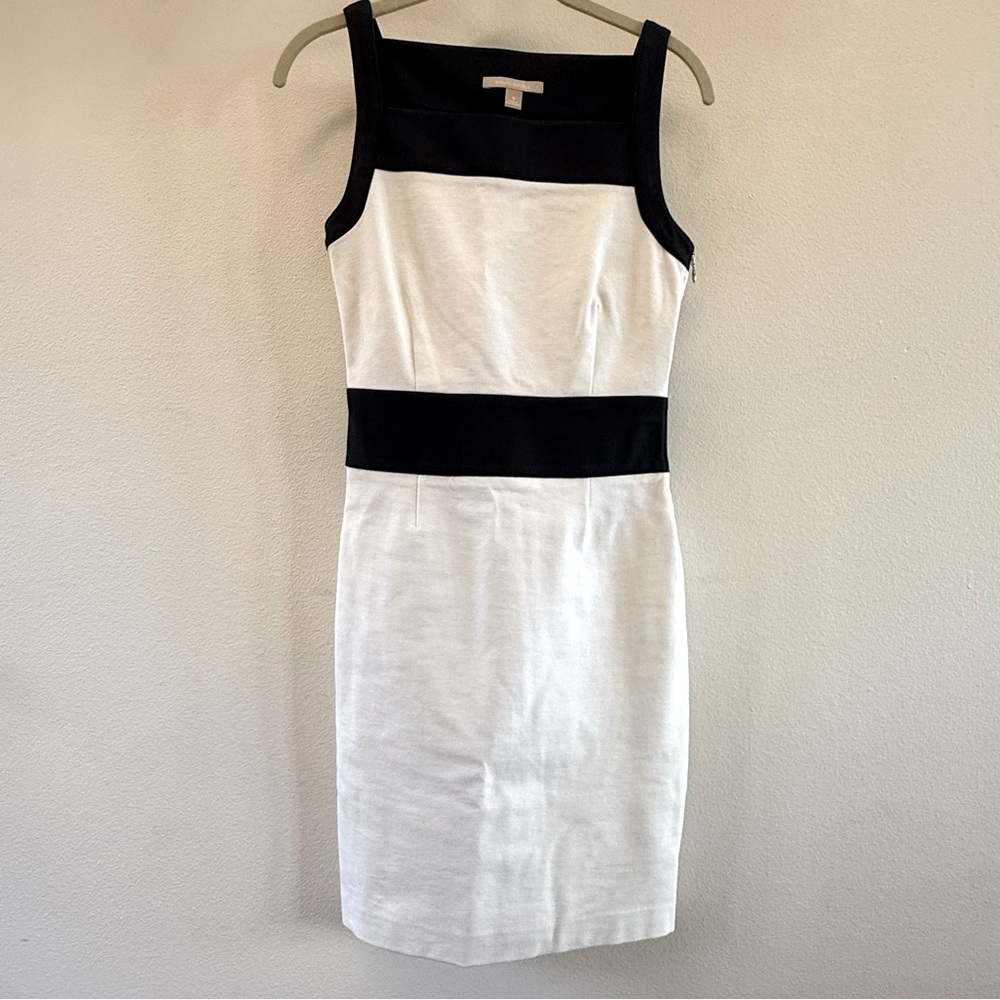 Banana Republic Black and White Sheath Dress